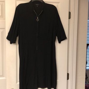 A trendy black sack dress size XXL